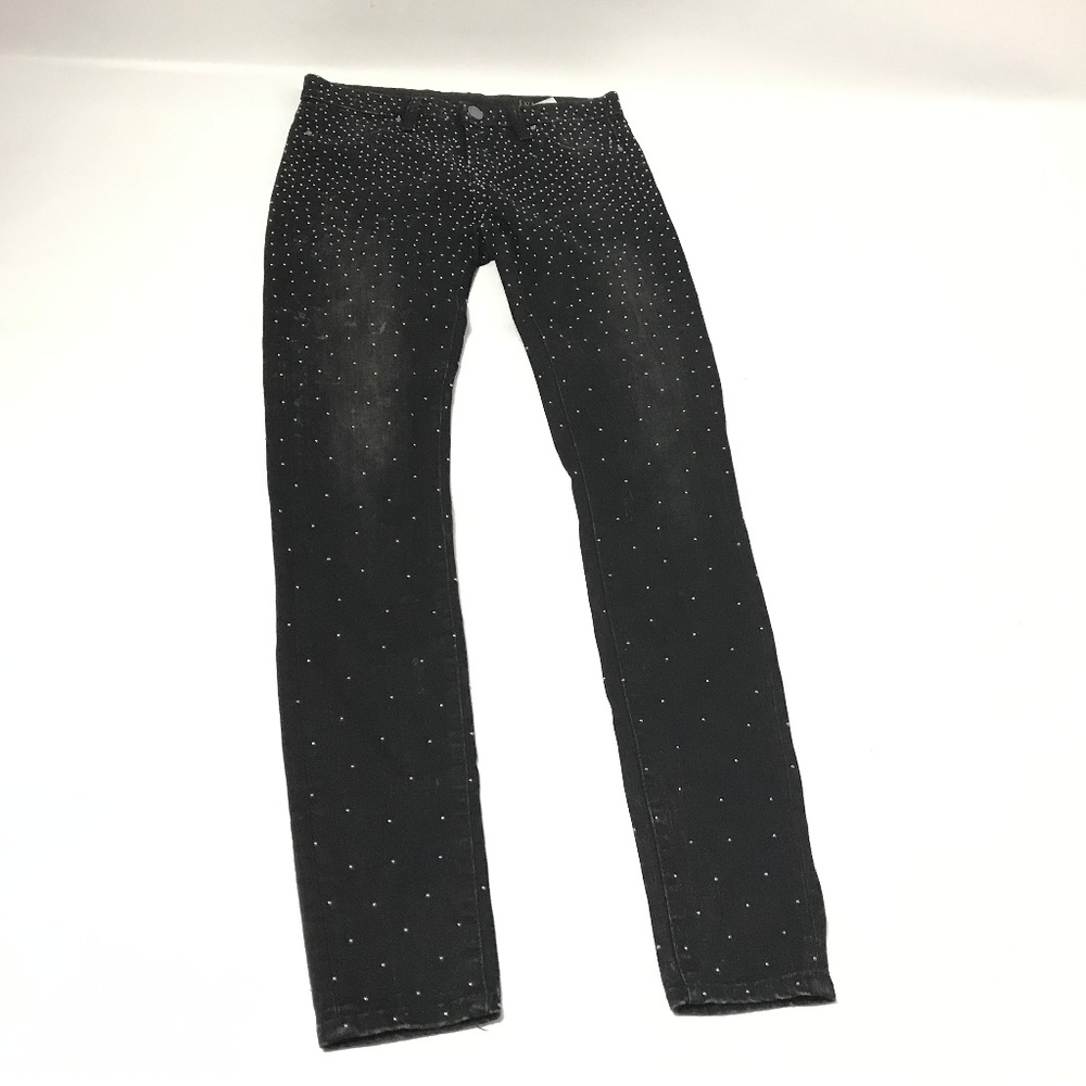 Blank NYC Women's Studded Jeans Cotton Blend Black